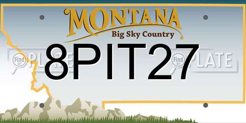 8PIT27 Montana License Plate