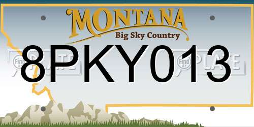 8PKY013 Montana License Plate