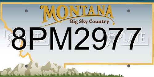 8PM2977 Montana License Plate