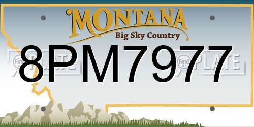 8PM7977 Montana License Plate