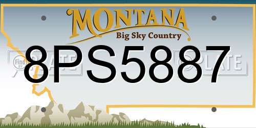 8PS5887 Montana License Plate