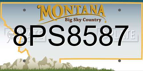 8PS8587 Montana License Plate