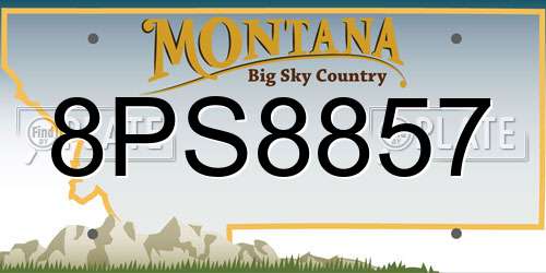 8PS8857 Montana License Plate