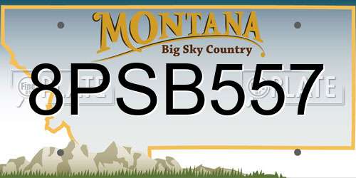 8PSB557 Montana License Plate