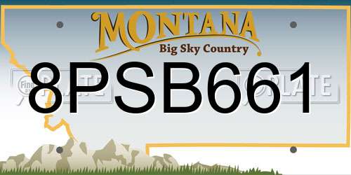 8PSB661 Montana License Plate