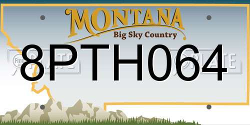 8PTH064 Montana License Plate