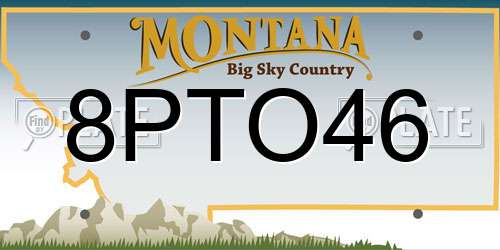 8PTO46 Montana License Plate