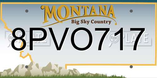 8PVO717 Montana License Plate