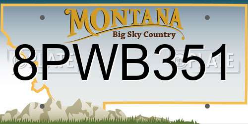 8PWB351 Montana License Plate
