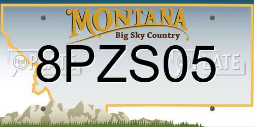 8PZS05 Montana License Plate