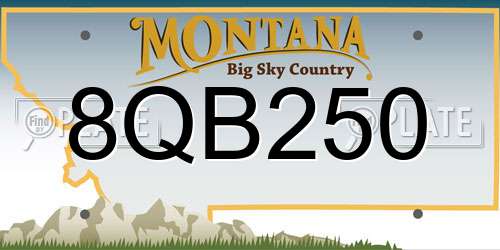8QB250 Montana License Plate
