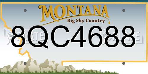 8QC4688 Montana License Plate