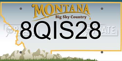8QIS28 Montana License Plate