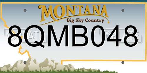 8QMB048 Montana License Plate