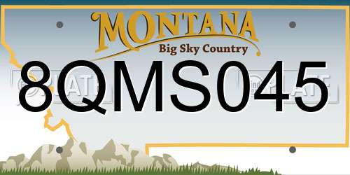 8QMS045 Montana License Plate