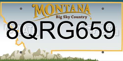 8QRG659 Montana License Plate