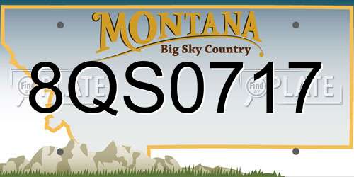 8QS0717 Montana License Plate