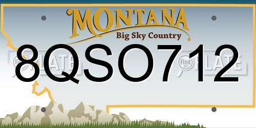 8QSO712 Montana License Plate