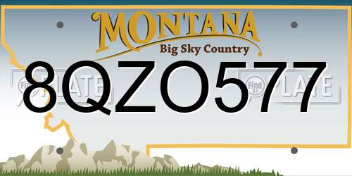 8QZO577 Montana License Plate