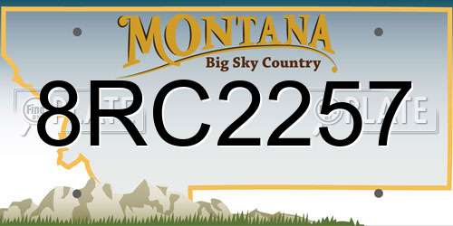 8RC2257 Montana License Plate