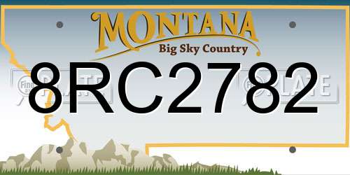 8RC2782 Montana License Plate