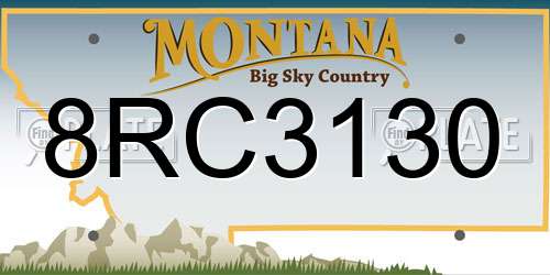 8RC3130 Montana License Plate