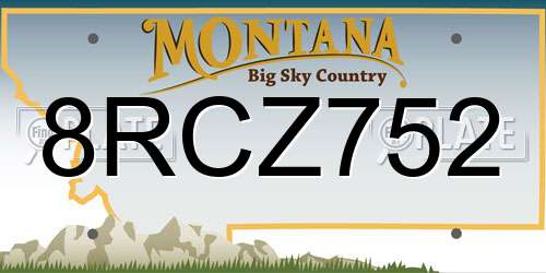 8RCZ752 Montana License Plate