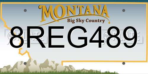 8REG489 Montana License Plate