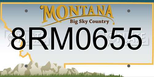 8RM0655 Montana License Plate