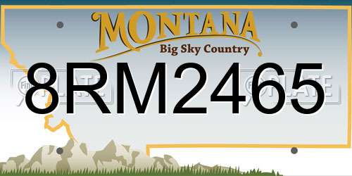 8RM2465 Montana License Plate