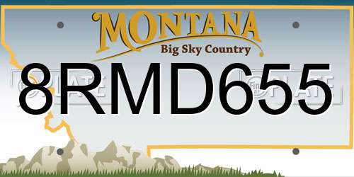 8RMD655 Montana License Plate