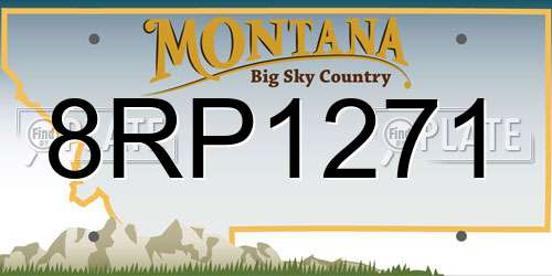 8RP1271 Montana License Plate