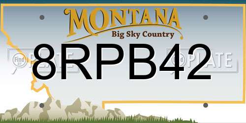8RPB42 Montana License Plate