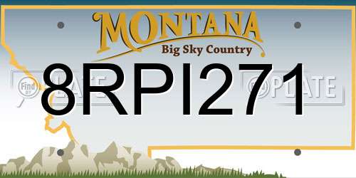 8RPI271 Montana License Plate