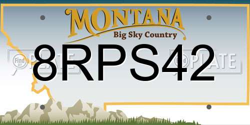 8RPS42 Montana License Plate