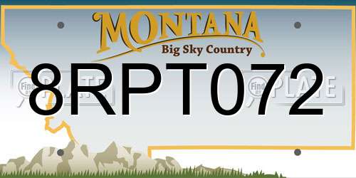 8RPT072 Montana License Plate