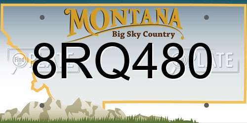 8RQ480 Montana License Plate