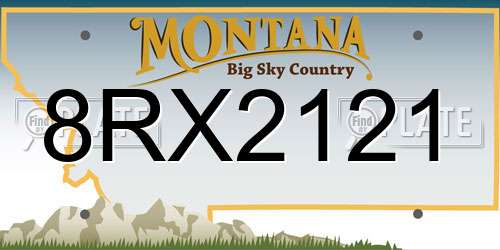 8RX2121 Montana License Plate