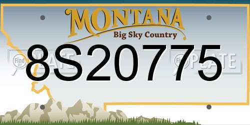 8S20775 Montana License Plate