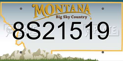 8S21519 Montana License Plate