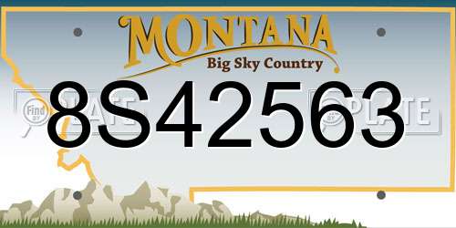 8S42563 Montana License Plate