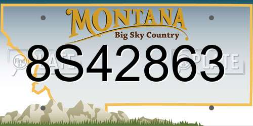 8S42863 Montana License Plate