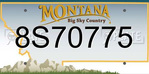8S70775 Montana License Plate