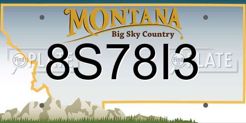 8S78I3 Montana License Plate