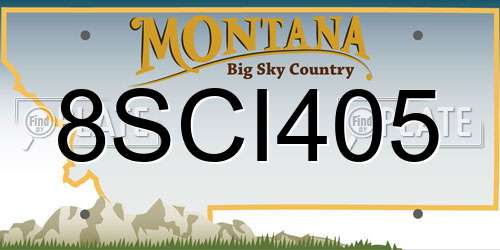 8SCI405 Montana License Plate