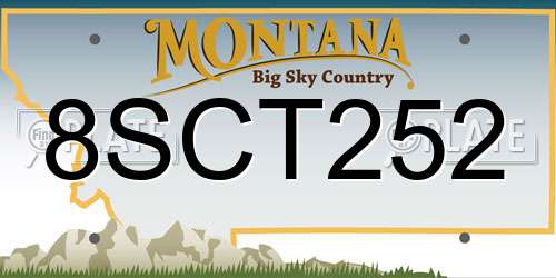 8SCT252 Montana License Plate