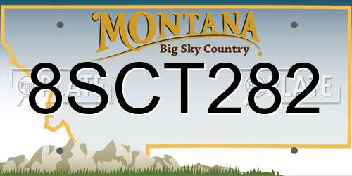 8SCT282 Montana License Plate