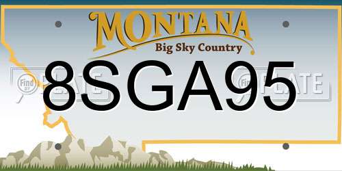 8SGA95 Montana License Plate