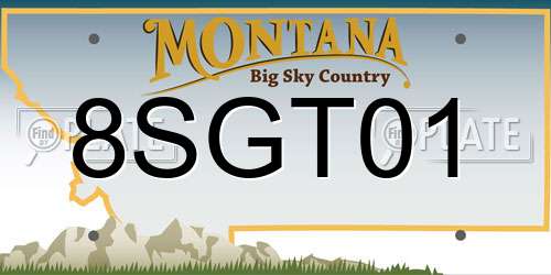 8SGT01 Montana License Plate