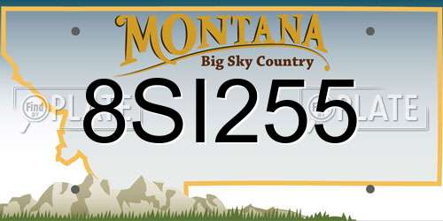 8SI255 Montana License Plate